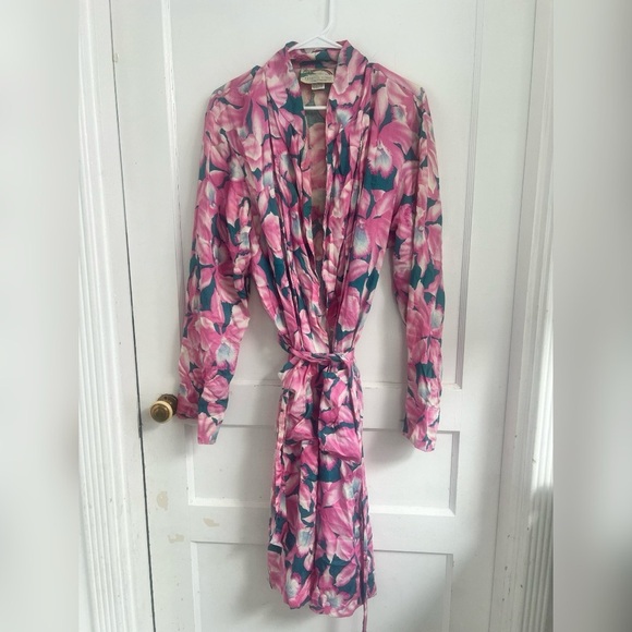 Paradise Found Hawaiian Floral Robe Size L - Picture 1 of 4